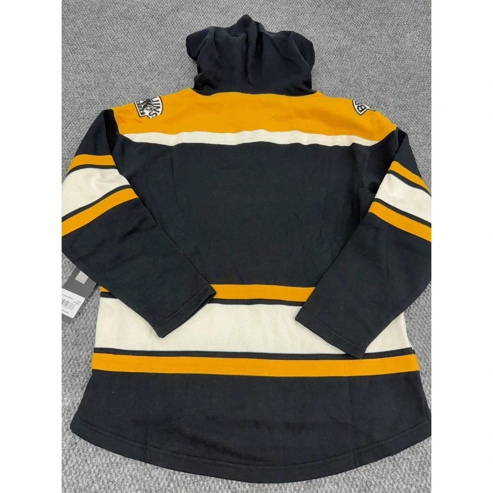 Boston Bruins 47 Brand Men's Small NHL Pullover Lacer Hoodie Sweatshirt Black